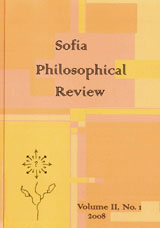 Sofia Philosophical Review, 2008/ Volume ІI, No.1