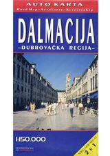 Karta: Dalmaciia ot regiona na Dubrovnik / Dalmatia-region of Dubrovnik