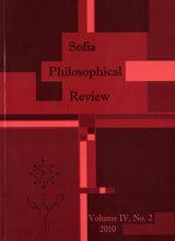Sofia Philosophical Review, 2010/ Volume IV, No.2