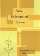 Sofia Philosophical Review, 2010/ Volume IV, No.1