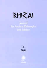 Journal for Ancient Philosophy and Science 1/2004